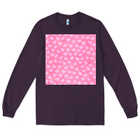 Plum valentines day heart seamless pattern Long Sleeve Tee - BundleAndBundleShop