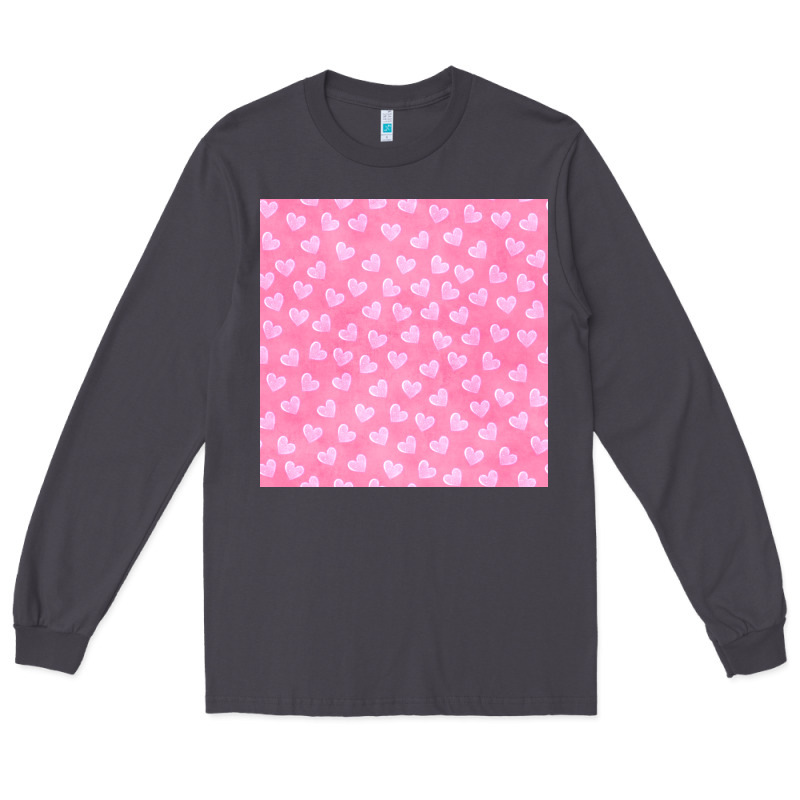 Valentines Day Heart Seamless Pattern Long Sleeve Tee by BundleAndBundleShop | Teevron