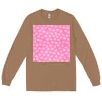 Toasted Coconut valentines day heart seamless pattern Long Sleeve Tee - BundleAndBundleShop