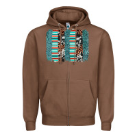 Chestnut serape leopard cowhide  brushstroke Zipper Hoodie - AdoDesignShop