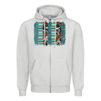 Dove Grey serape leopard cowhide  brushstroke Zipper Hoodie - AdoDesignShop