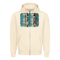 Sandshell serape leopard cowhide  brushstroke Zipper Hoodie - AdoDesignShop