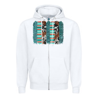 White serape leopard cowhide  brushstroke Zipper Hoodie - AdoDesignShop