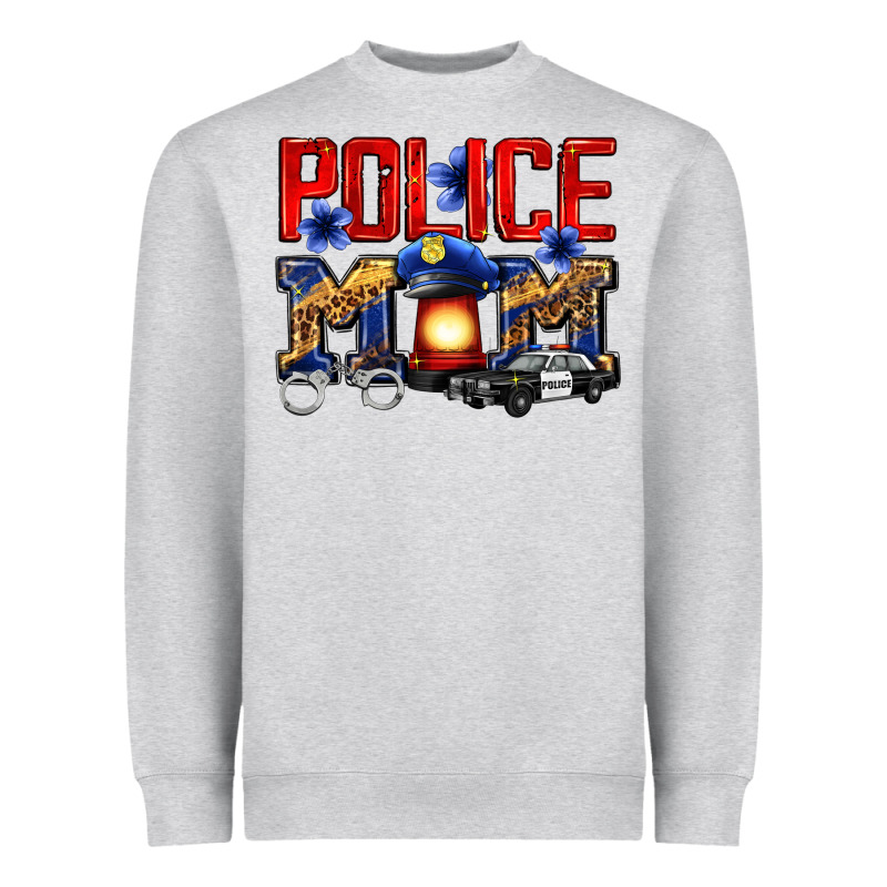 Police Mom Heavyweight Sweatshirt by Zillion Design Studio | Teevron