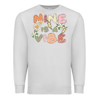Dove Grey nine is a vibe Premium Sweatshirt - MaliasSmallBusiness