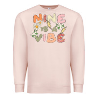 Pale Pink nine is a vibe Premium Sweatshirt - MaliasSmallBusiness