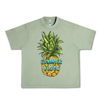 Oil Green summer vibes pineapple Urban Heavy Tee - BarkalooDesign