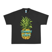Pigment Black summer vibes pineapple Urban Heavy Tee - BarkalooDesign