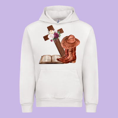 Boots With Bible And Cross Urban Hoodie Designed By Bettercallsaul