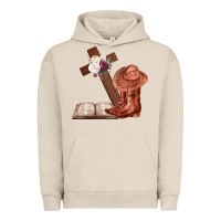 Pigment French Oak Boots with Bible and cross Urban Hoodie - Bettercallsaul