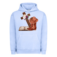 Pigment Grape Ice Boots with Bible and cross Urban Hoodie - Bettercallsaul