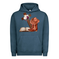 Pigment Midnight Navy Boots with Bible and cross Urban Hoodie - Bettercallsaul