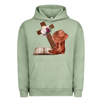 Pigment Oil Green Boots with Bible and cross Urban Hoodie - Bettercallsaul