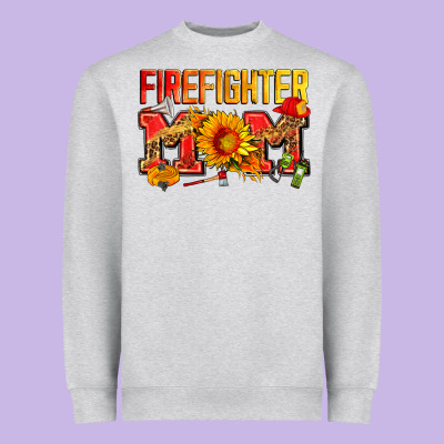 Firefighter Mom Heavyweight Sweatshirt Designed By Zillion Design Studio