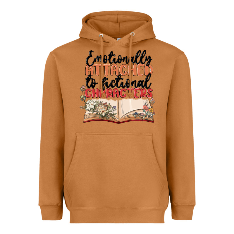 Emotionally Attached To Fictional Characters Heavyweight Hoodie by MaliasSmallBusiness | Teevron