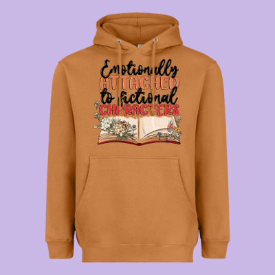 Emotionally Attached To Fictional Characters Heavyweight Hoodie Designed By Maliassmallbusiness