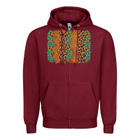Burgundy leopard gemstone brushstroke Zipper Hoodie - AdoDesignShop