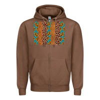 Chestnut leopard gemstone brushstroke Zipper Hoodie - AdoDesignShop