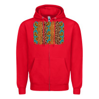 Red leopard gemstone brushstroke Zipper Hoodie - AdoDesignShop