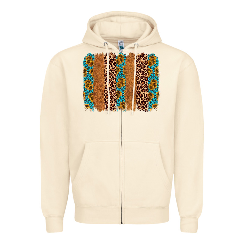 Leopard Gemstone Brushstroke Zipper Hoodie by AdoDesignShop | Teevron