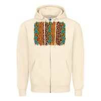 Sandshell leopard gemstone brushstroke Zipper Hoodie - AdoDesignShop