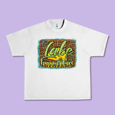 The Lake Is My Happy Place Urban Heavy Tee Designed By Hra Design Shop