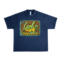 Navy the lake is my happy place Urban Heavy Tee - HRA Design Shop