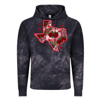 Cloud Black valentine' s day texas map with roses Vintage Hoodie - RanaPortraitStore