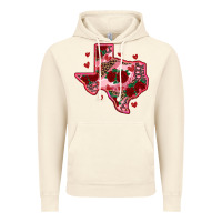 Vintage Artic valentine' s day texas map with roses Vintage Hoodie - RanaPortraitStore