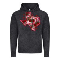 Vintage Black valentine' s day texas map with roses Vintage Hoodie - RanaPortraitStore