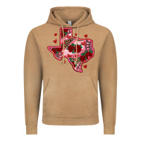 Vintage Camel valentine' s day texas map with roses Vintage Hoodie - RanaPortraitStore