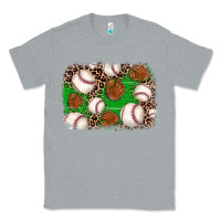 Heather Grey baseball glove background Classic Tee - JahusDesignShop