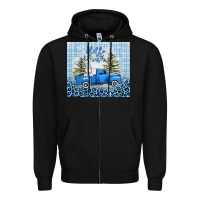 Black hello winter snowman truck Zipper Hoodie - AdoDesignShop
