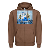 Chestnut hello winter snowman truck Zipper Hoodie - AdoDesignShop