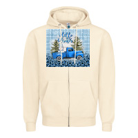 Sandshell hello winter snowman truck Zipper Hoodie - AdoDesignShop