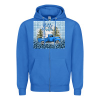 True Royal hello winter snowman truck Zipper Hoodie - AdoDesignShop