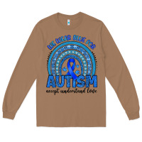 Toasted Coconut we wear blue for autism accept understand love Long Sleeve Tee - Artiststas