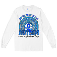 White we wear blue for autism accept understand love Long Sleeve Tee - Artiststas