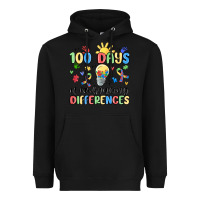Black 100 days of embracing differences Heavyweight Hoodie - MaliasSmallBusiness