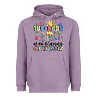 Lavender 100 days of embracing differences Heavyweight Hoodie - MaliasSmallBusiness