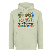 Matcha 100 days of embracing differences Heavyweight Hoodie - MaliasSmallBusiness