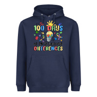 Navy 100 days of embracing differences Heavyweight Hoodie - MaliasSmallBusiness