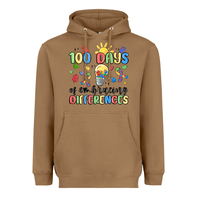 100 Days Of Embracing Differences Heavyweight Hoodie by MaliasSmallBusiness | Teevron
