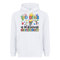 White 100 days of embracing differences Heavyweight Hoodie - MaliasSmallBusiness
