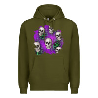 Army Green halloween patch 2 Premium Hoodie - BundleAndBundleShop