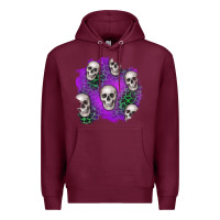 Burgundy halloween patch 2 Premium Hoodie - BundleAndBundleShop