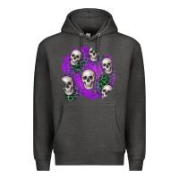Charcoal Heather halloween patch 2 Premium Hoodie - BundleAndBundleShop