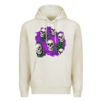 Oatmeal Heather halloween patch 2 Premium Hoodie - BundleAndBundleShop