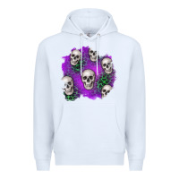 White halloween patch 2 Premium Hoodie - BundleAndBundleShop