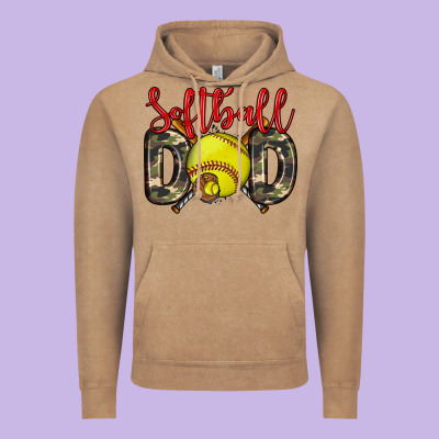 Softball Dad Vintage Hoodie Designed By Zillion Design Studio